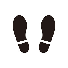 Footprint icon vector symbol illustration sign