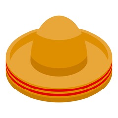 Mexican hat icon isometric vector. Happy cone. Star fun