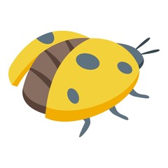 Spring ladybug icon isometric vector. Cute insect. Garden beetle