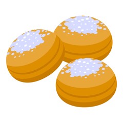 German sweet bakery icon isometric vector. Food dish. Dinner meat