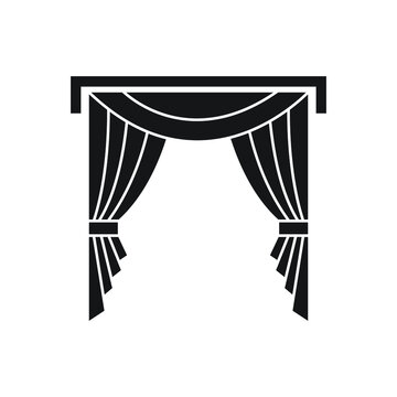 black curtain silhouette clip art preview