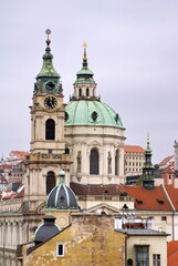 Fototapeta na wymiar Churches in the Old Town, Prague, Czech Republic