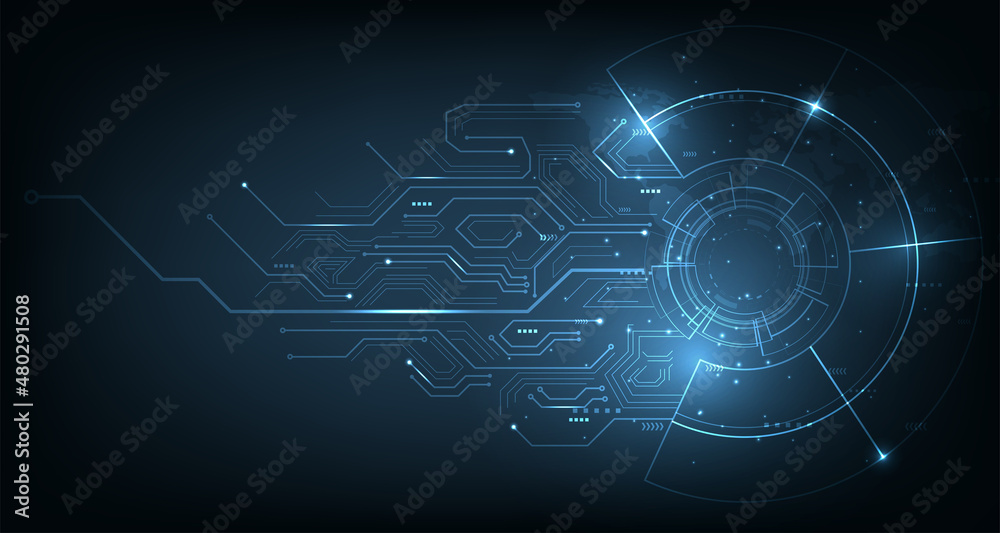 Poster dark blue light abstract technology background.graphic website internet.futuristic digital innovatio