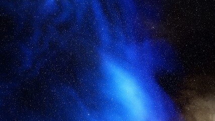 Space background with realistic nebula and shining stars. Colorful cosmos with stardust and milky way. Magic color galaxy. Infinite universe and starry night. 3d render