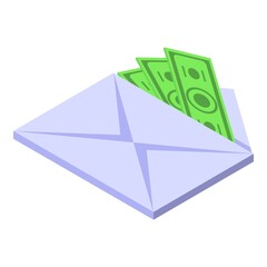Cash money election icon isometric vector. Booth vote. Polling voter