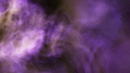 Space background with realistic nebula and shining stars. Colorful cosmos with stardust and milky way. Magic color galaxy. Infinite universe and starry night. 3d render