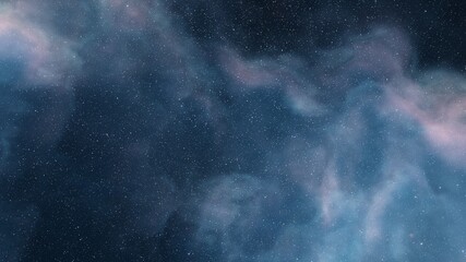 Obraz premium Space background with realistic nebula and shining stars. Colorful cosmos with stardust and milky way. Magic color galaxy. Infinite universe and starry night. 3d render