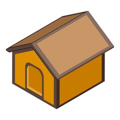 Garden pet house icon isometric vector. Dog puppy. Home animal