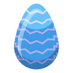 Blue chocolate egg icon isometric vector. Easter broken. Candy surprise