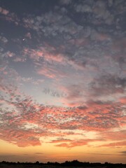 red sunset sky