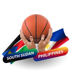 Basketball competition match, national teams south sudan vs philippines