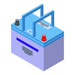 Solar panel battery icon isometric vector. Energy power. Electric system