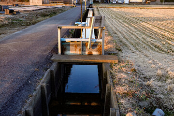 日本の水路の水門