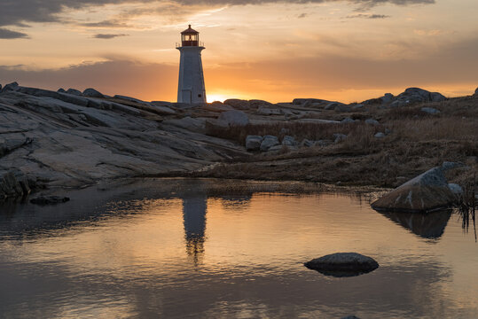 Sunset at Peggy's Point Lighthouse