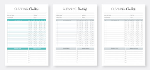 Cleaning Checklist Planner Template. Printable Cleaning Checklist Planner Template Set. Minimalist planner pages templates. Planner Bundle & Planner Set.