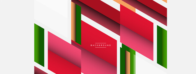 Background. Geometric diagonal square shapes and lines abstract composition. Vector illustration for wallpaper banner background or landing page