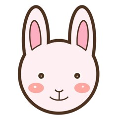 動物のかわいいイラスト素材　ウサギ