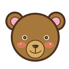 動物のかわいいイラスト素材　クマ