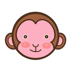 動物のかわいいイラスト素材　サル