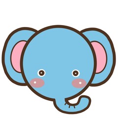 動物のかわいいイラスト素材　ゾウ