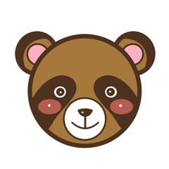 動物のかわいいイラスト素材　タヌキ