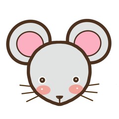 動物のかわいいイラスト素材　ネズミ