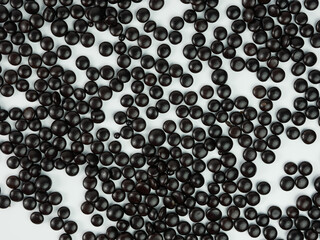 collection of chocolate chip on white background