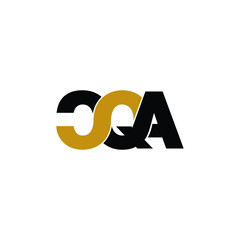 CQA letter monogram logo design vector