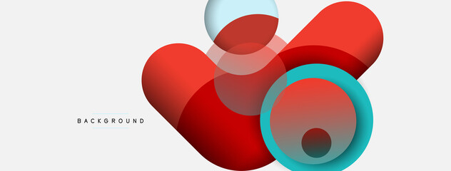 Circle and round shapes abstract background. Vector illustration for wallpaper banner background or landing page