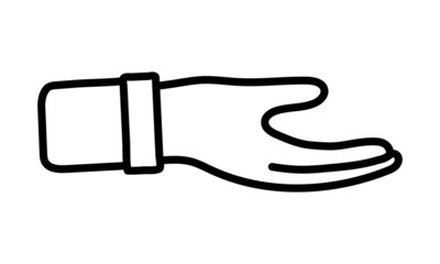 Fototapeta premium receiving hand icon