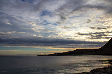 sunset over the sea