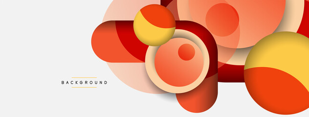 Creative geometric wallpaper. Minimal abstract background. Circles composition vector illustration for wallpaper banner background or landing page