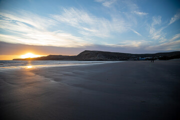 sunset over the sea