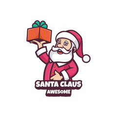 Illustration vector graphic of Santa Claus Gift, good for logo design