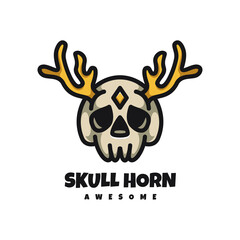 Illustration vector graphic of Skull Horn, good for logo design