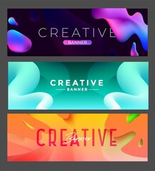 creative fluid style background or banner template, with various variations and types that can be used for promotion