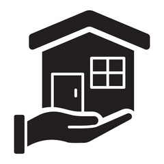 mortgage glyph icon