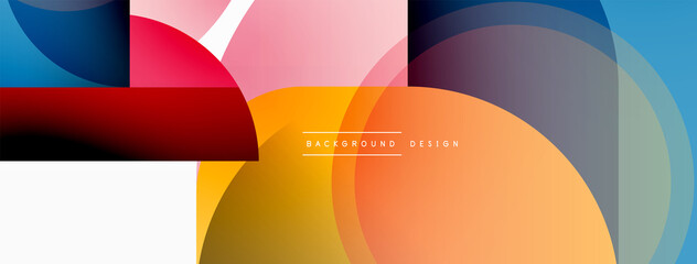 Creative geometric wallpaper. Minimal circle triangle and square line abstract background. Vector illustration for wallpaper banner background or landing page