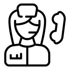 Call doctor help icon outline vector. Medical hospital. Health clinic