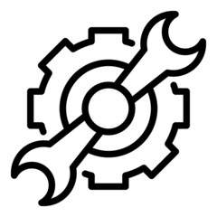 Online technician support icon outline vector. Man specialist. Medical help