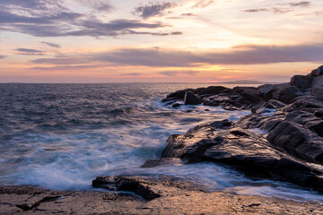 Sunset over the ocean