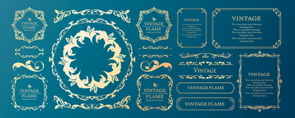 バレンタインデーのフレームデザイン。豪華でエレガントな装飾。アンティーク。ビンテージ。ゴージャス。エレガンス。