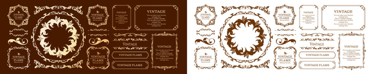 バレンタインデーのフレームデザイン。豪華でエレガントな装飾。アンティーク。ビンテージ。ゴージャス。エレガンス。