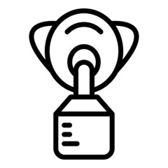 Oxygen mask bottle icon outline vector. Medical home. Portable therapy