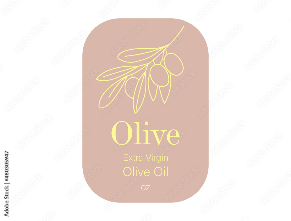 Poster olive oil label design 