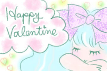 dreaming girl of valentine
