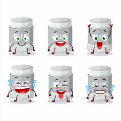 Cartoon character of glue stick with smile expression