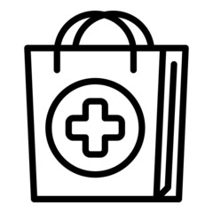 Medical bag icon outline vector. Sport doctor. Injury patient