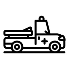 Sport ambulance car icon outline vector. Doctor man. Medical patient