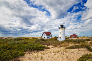 Fototapeta na wymiar Race Point Lighthouse in Provincetown, Massachusetts